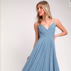 All About Love Slate Blue Maxi Dress